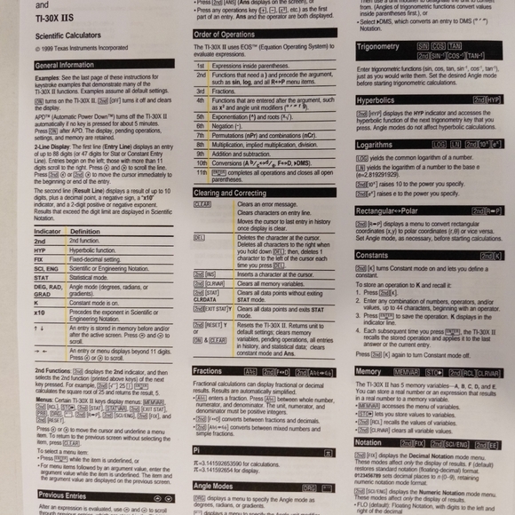 TI 30XIIS Scientific Calculator - Picture 9 of 11
